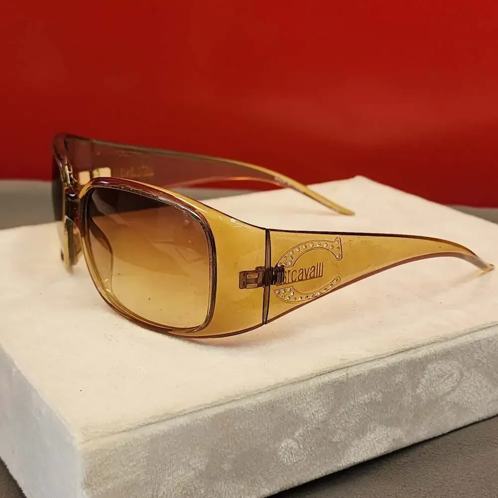 Just Cavalli JC78S/590 Brown Gradient Rhinestone Logo Sunglasses